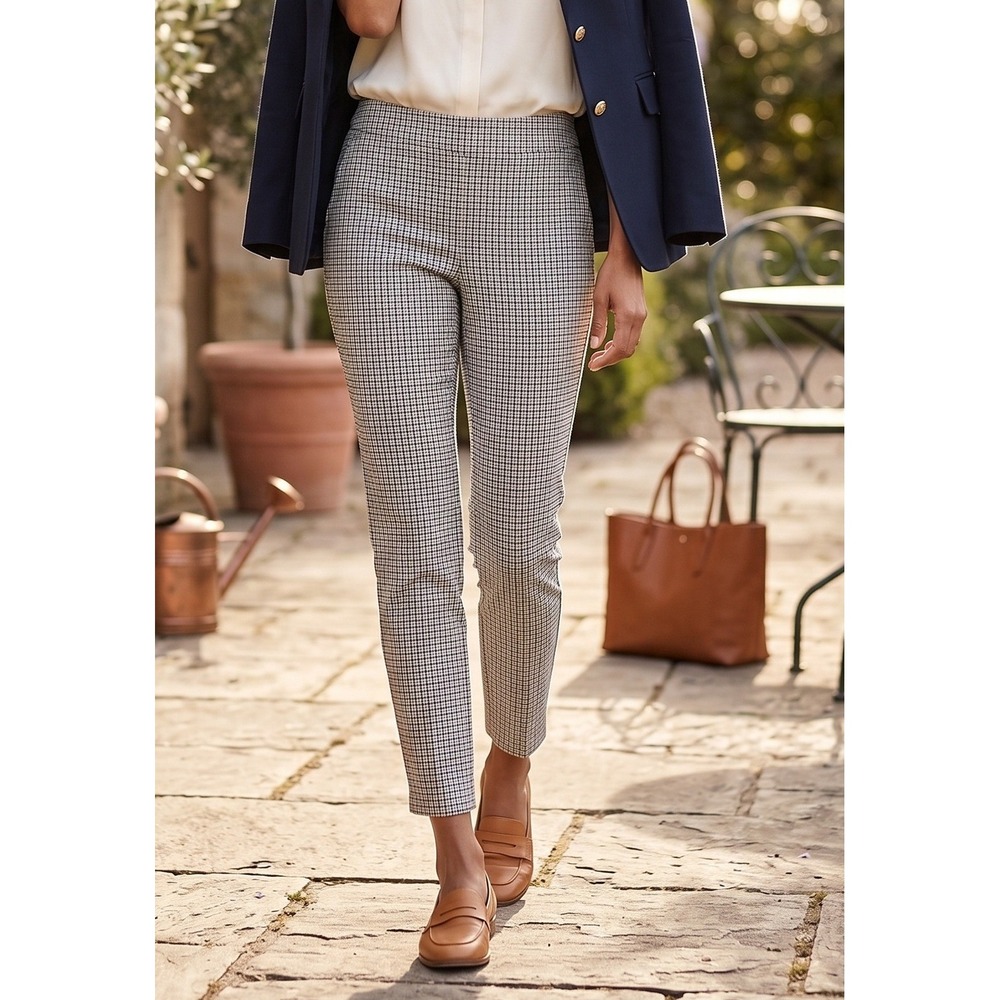Talbots Chatham‎ Ankle Plaid Pants Women's 10 Career Work Trousers Office Preppy